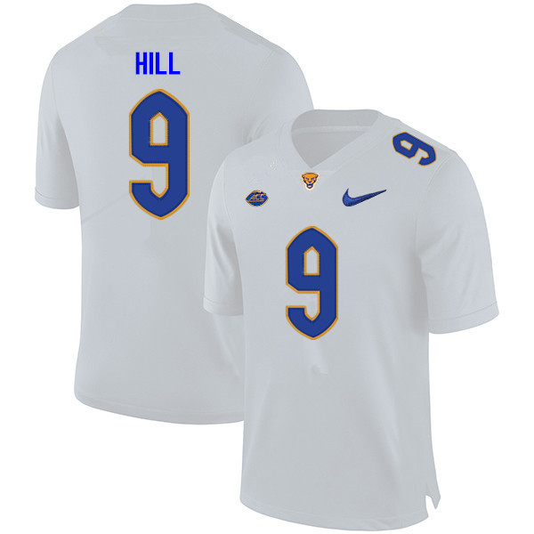 Men #9 Brandon Hill Pitt Panthers College Football Jerseys Sale-White